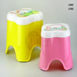 雙色防滑花形凳（小、中