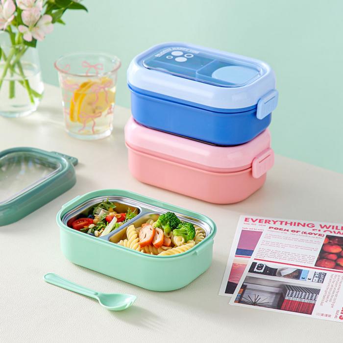 萌趣單層雙層便當盒 