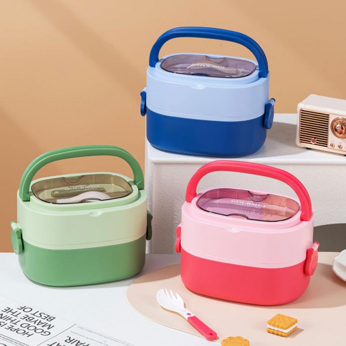 橢圓分格飯盒1500ml